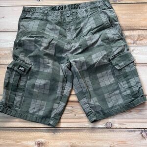 Zoo York Gray Checkered Cargo Shorts
